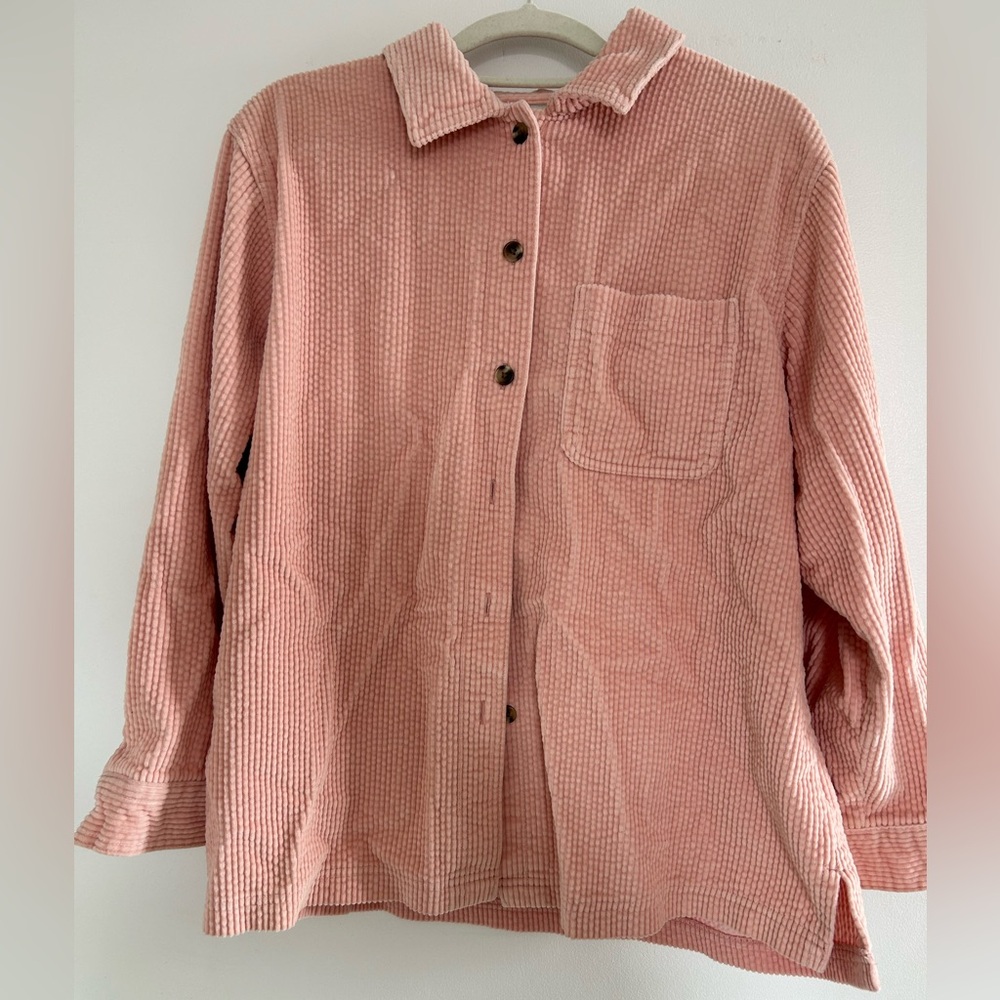 LL Bean Pink/Blush Corduroy Jacket/Shirt